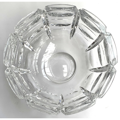 430 - A Swedish Orrefors 'Thousand Windows' glass bowl, 21.5cmD, together with 3 Lisa Mori Austrian crysta... 