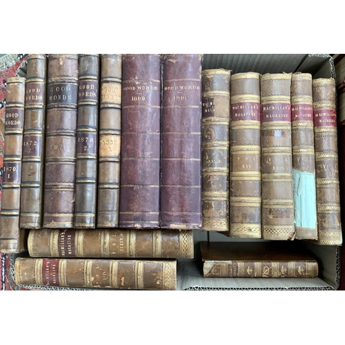 489 - BINDINGS: bound copies of Macmillan's magazine and 'Good Words'. c.15 in total. With 9 bound vols fr... 