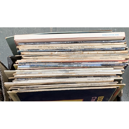 467 - Two boxes of vinyl LPs to include Billy Joel, Dire Straits, Bee Gees, The Shadows, etc