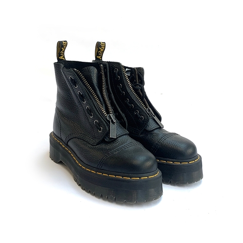 247 - A pair of unworn UK Size 7 Dr. Martens Sinclair Milled Nappa Leather Platform Boots in black RRP. £1... 