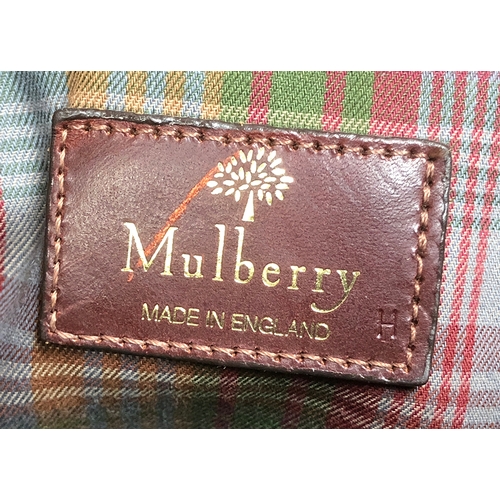 346 - A Mulberry scotchgrain bag, black leather with tan straps, tartan interior, with dustbag, approx. 35... 