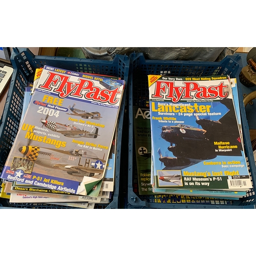 445 - A very large quantity (hundreds) of flying and Aeroplane related magazines to include Flypast, Crash... 