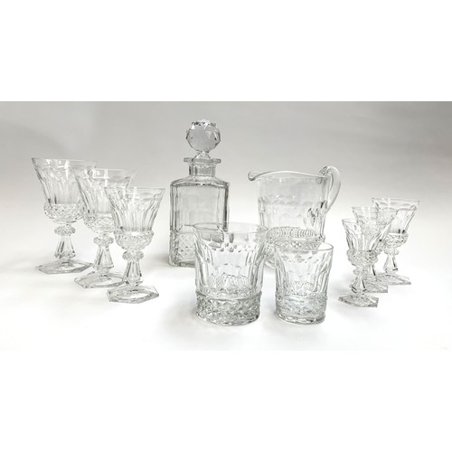 108 - A quantity of Lawley glass to include approx. decanter (1), large jug, large water tumblers (15), sm... 