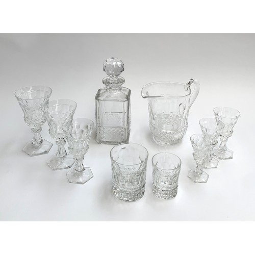 108 - A quantity of Lawley glass to include approx. decanter (1), large jug, large water tumblers (15), sm... 