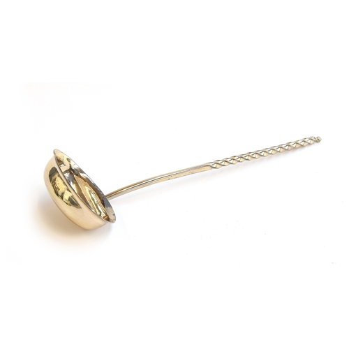 65 - A George III silver toddy ladle by Edward Mayfield, London 1806, having a short silver twist handle,... 