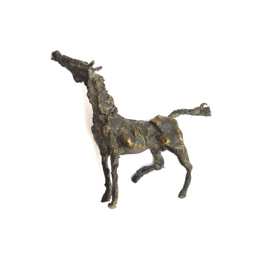 172 - Deborah van der Beek (b.1952), small bronze horse maquette, 7.5cm high