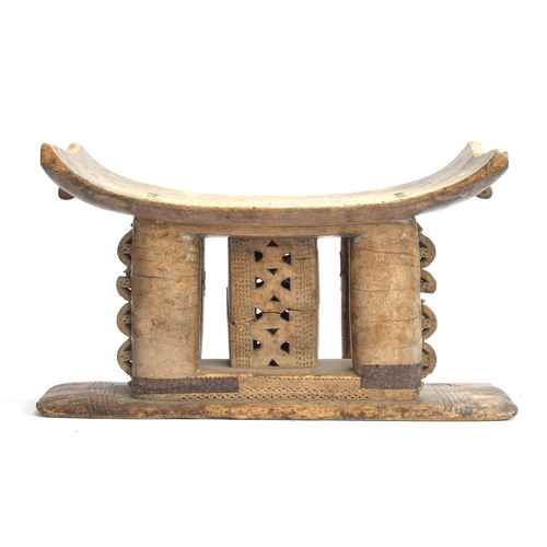 698 - An Asante/Ashanti Esona Dwa Stool, carved wood, Ghana, 51 x 36 x 30 centimetres

PLEASE NOTE THAT FO... 