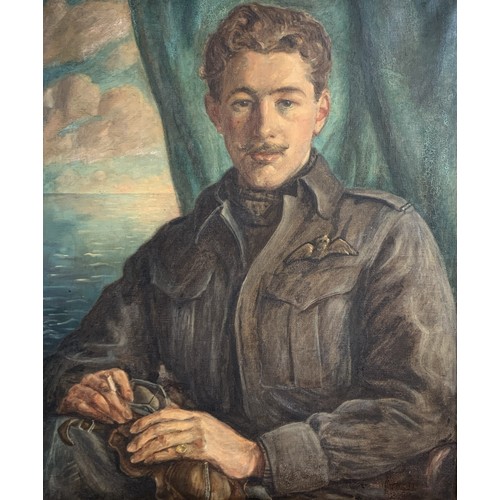 326 - Josephine Haswell Miller A.R.S.A. (Scottish, 1890-1975), portrait of Flying Officer Anthony John Aub... 