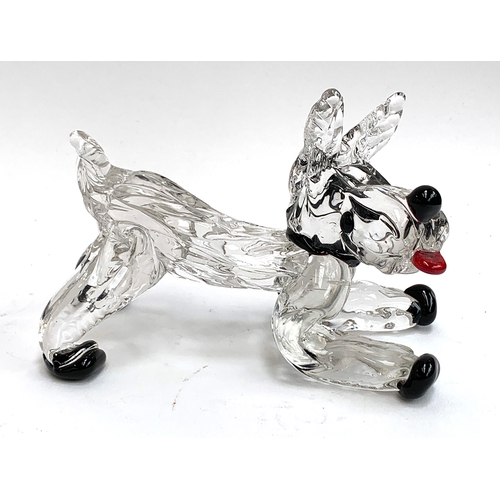 108 - A mid century Italian Murano glass scottie dog, 15cmW