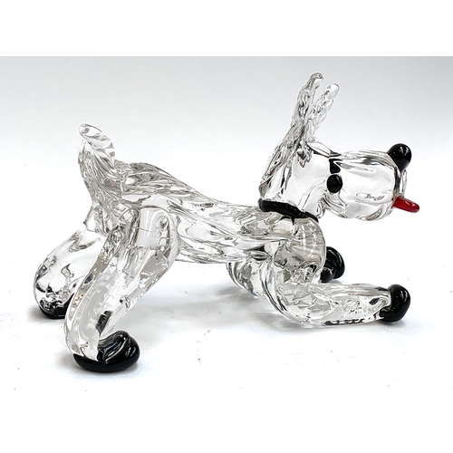 108 - A mid century Italian Murano glass scottie dog, 15cmW