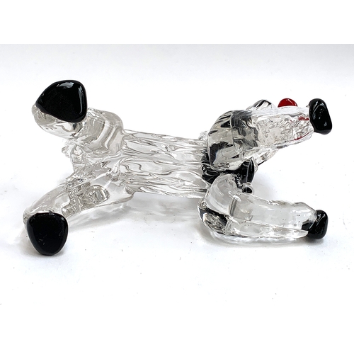 108 - A mid century Italian Murano glass scottie dog, 15cmW