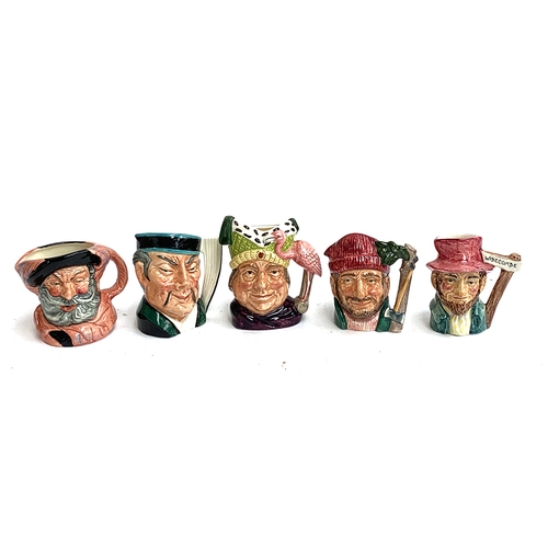 125 - Four Royal Doulton Toby Jugs: 'Falstaff', 'Mikado', 'Ugly Duchess', 'Lumberjack', with one other