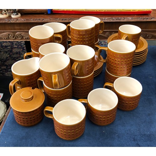 90 - A Hornsea 'Saffron' part tea service, approx. 70 pieces