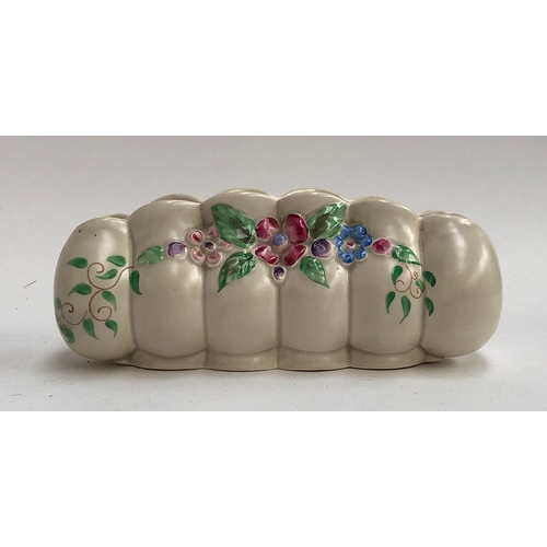 113 - A Clarice Cliff for Newport Pottery posy trough, 19.5cmL