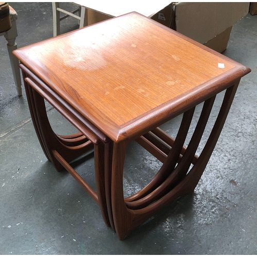 763 - A nest of three teak G Plan mid century tables, the largest 50x50x51cmH