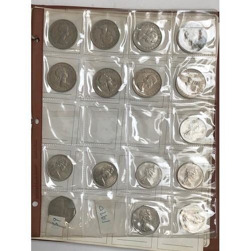 48 - An album containing a quantity of coins to include pre 1947 silver, 1/2 pice India 1905, Victorian p... 