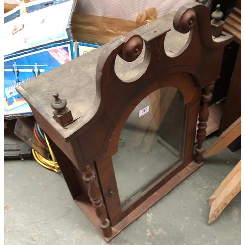 787 - An oak and mahogany longcase clock case