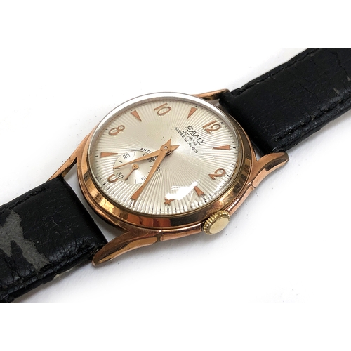 74 - A vintage Camy Geneva gent's gold plated wrist watch, subsidiary seconds dial, 15J, approx. 33mm dia... 