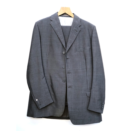 A Denman & Goddard gent's grey three piece suit, the trousers with ...