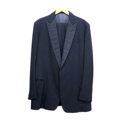 532 - A Denman & Goddard single breasted dinner jacket, waistcoat, and trousers, c.1963, the trousers appr... 