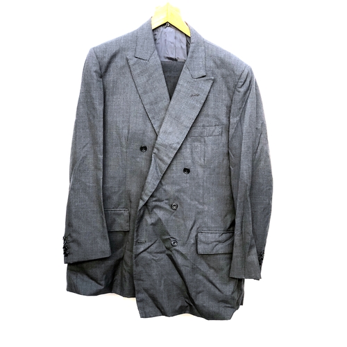 542 - J. G. Cheppell double breasted suit jacket, with associated charcoal trousers, approx. 40