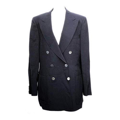 543 - A Daks double breasted navy wool blazer, 46