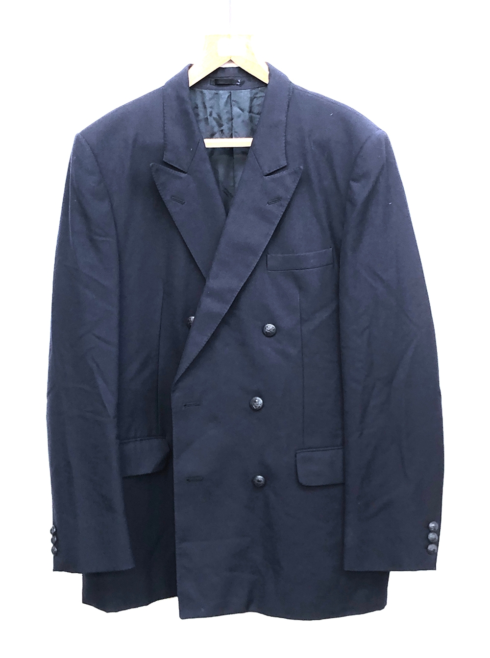 An Aquascutum navy wool double breasted blazer, approx. 44-46