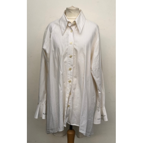 708 - A white cotton shirt by Art Object, an edition of 150 created by Richard Prince for AmFAR, made by I... 