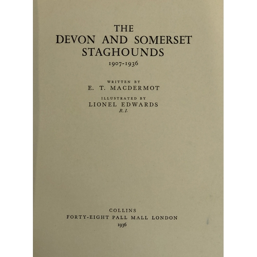 135 - E. T. MacDermot, 'The Devon and Somerset Staghounds 1907-1936', illustrated by Lionel Edwards, Colli... 