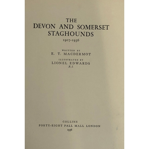 135 - E. T. MacDermot, 'The Devon and Somerset Staghounds 1907-1936', illustrated by Lionel Edwards, Colli... 