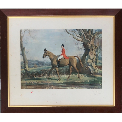 242 - After Alfred Munnings (1878-1959), HRH The Prince of Wales on 'Forrest Witch', 42x56cm