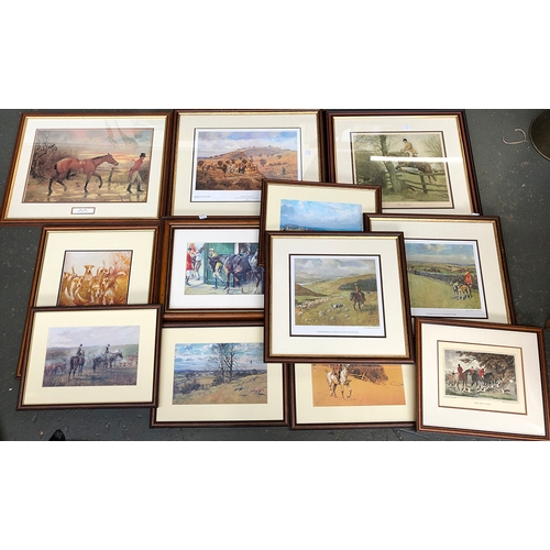 244 - A lot of 12 hunting and other colour prints, to include Donald Ayres, Cecil Aldin, Lionel Edwards (i... 