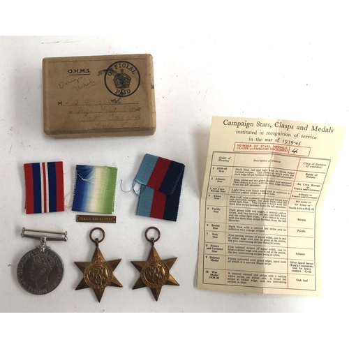 988 - A WWII Atlantic Star with a France and Germany clasp, together with a 1939-45 Star and a War Medal, ... 