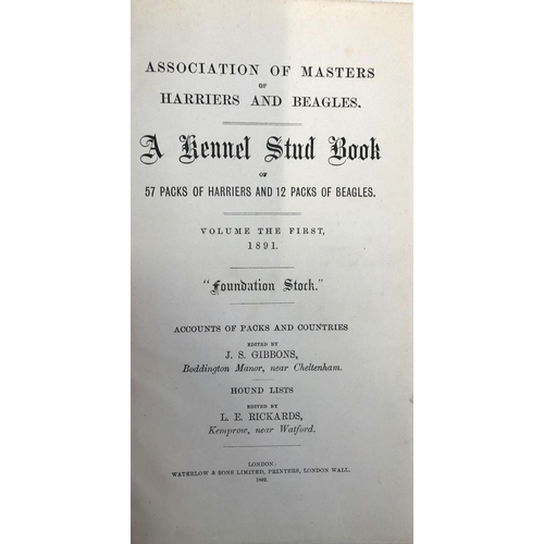 143 - GIBBONS, J.S. (ed.), Association of Masters of Harriers and Beagles, 'A Kennel Stud Book of 57 Packs... 