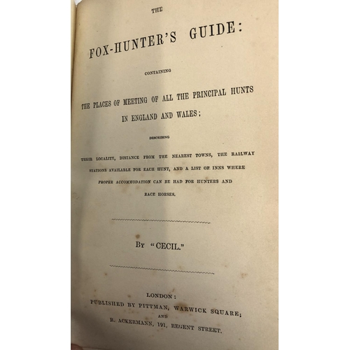 151 - CECIL (pseud. of Edward J.F. Tozer), 'The Fox-Hunter's Guide: containing The Places of Meeting of al... 