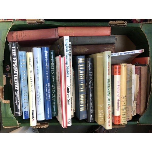 138 - A mixed box of books, mainly horse racing, some on hunting