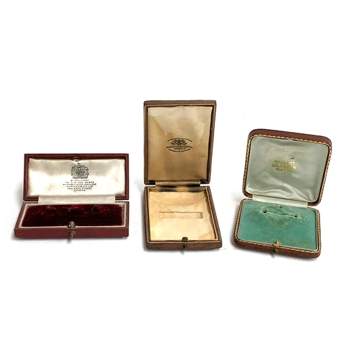 107 - Three antique jewellery boxes to include an Asprey cufflink box