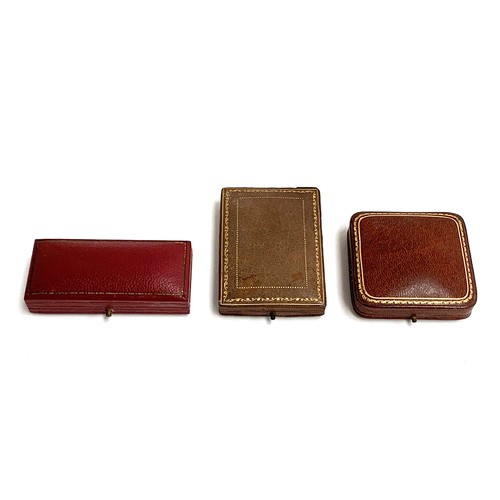 107 - Three antique jewellery boxes to include an Asprey cufflink box