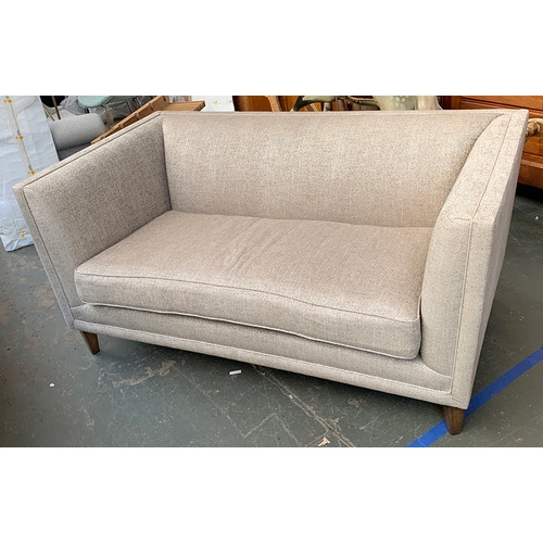 1641 - A John Sankey two seater sofa, in oatmeal herringbone fabric, 175x100x82cmH