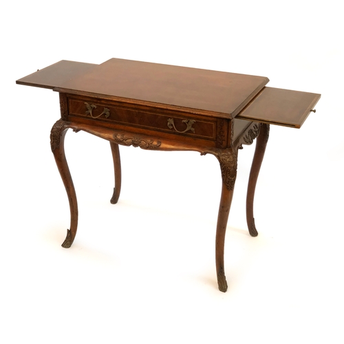 1643 - A good quality reproduction side table in 18th century style, the moulded top over a single drawer, ... 