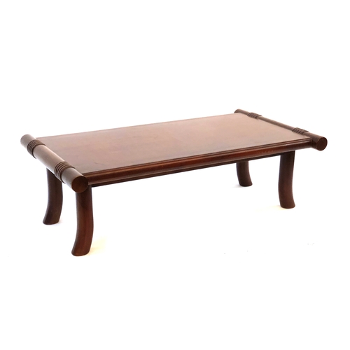 1659 - A contemporary coffee table by De Tonge, Mougins, 122cm wide, 66cm deep, 37cm high