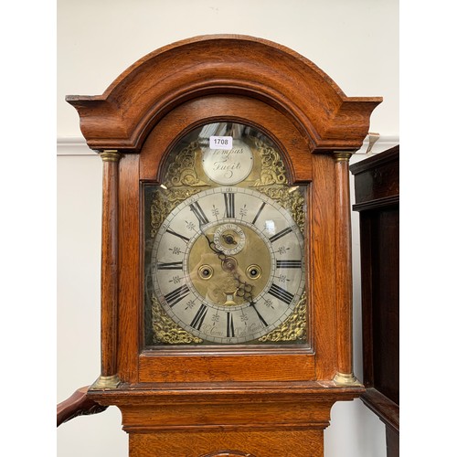 1708 - An oak longcase clock by Richard Carter, High Wycombe, with eight-day bell striking movement, the 12... 