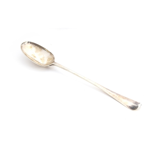 114 - A very early Hanoverian pattern silver serving spoon, dated for London 1710, 31.5cm long, 4.6ozt