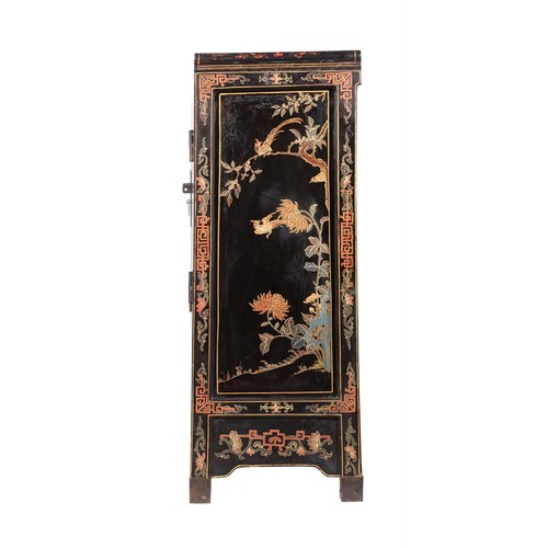 521 - A Chinese painted chest, 20th century, 109cm wide, 37.5cm deep, 103cm high