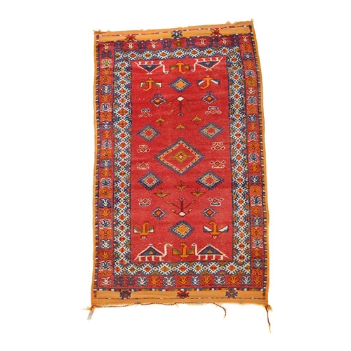 558 - A Moroccan rug, approximately 205x106cm