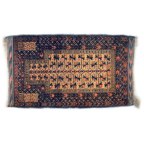 562 - A red ground prayer rug, 131x89cm