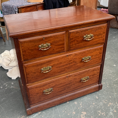 888 - A late 19th/early 20th century chest of two short over two long drawers made by James Shoolbred, mou... 