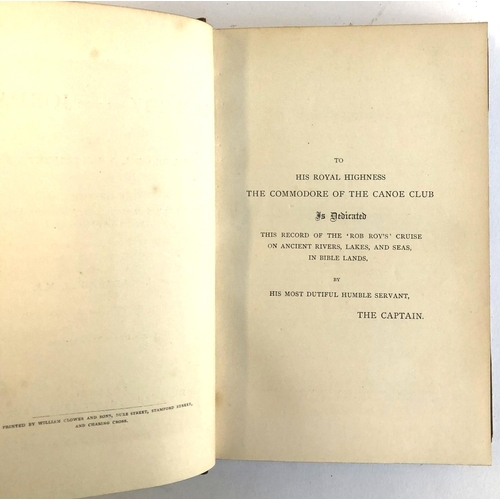 446 - NINETEENTH CENTURY TRAVEL IN THE NEAR EAST:  MACGREGOR, I., 'The Rob Roy on the Jordan, Nile, Red Se... 