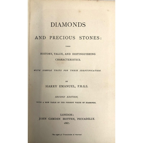 454 - EMANUEL, H. 'Diamonds and Precious Stones. History, Values and Distinguishing Charateristics', 2nd e... 