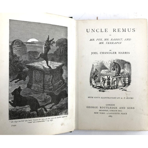 469 - HARRIS, Joel Chandler: 'Uncle Remus', Routledge, 1883. In good condition throughout. Poss. 2nd UK ed... 